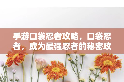 手游口袋忍者攻略，口袋忍者，成为最强忍者的秘密攻略