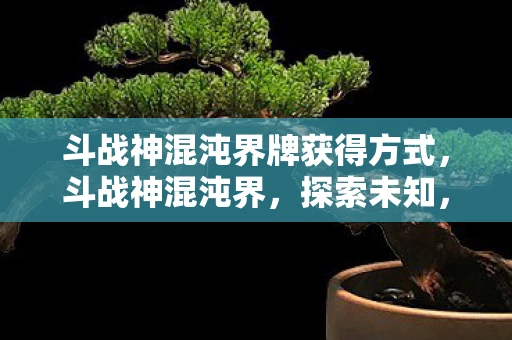 斗战神混沌界牌获得方式，斗战神混沌界，探索未知，挑战极限