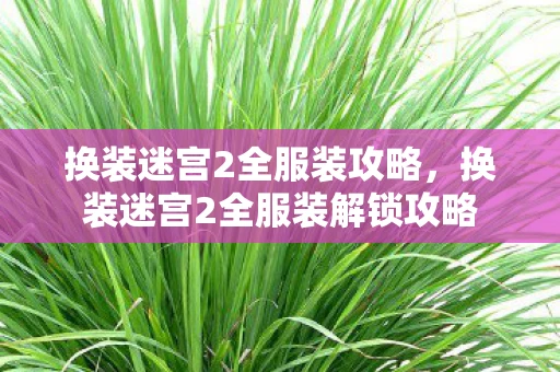 换装迷宫2全服装攻略，换装迷宫2全服装解锁攻略