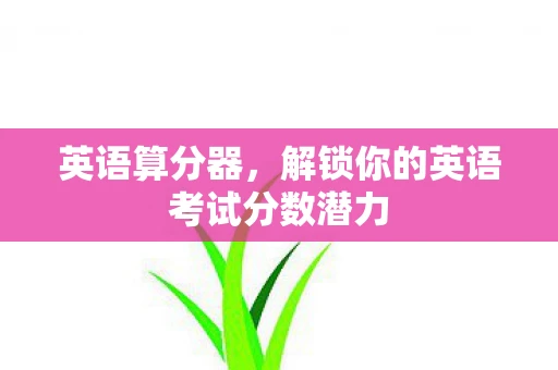 英语算分器，解锁你的英语考试分数潜力