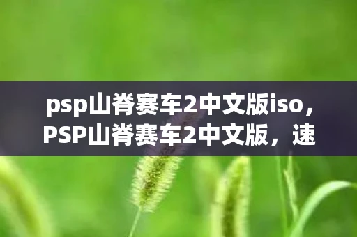 psp山脊赛车2中文版iso，PSP山脊赛车2中文版，速度与激情的掌上盛宴