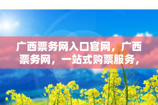 广西票务网入口官网，广西票务网，一站式购票服务，让出行更便捷