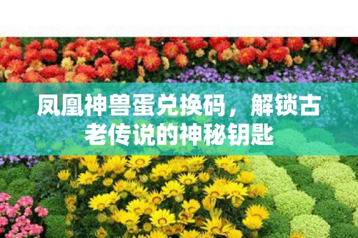 凤凰神兽蛋兑换码，解锁古老传说的神秘钥匙