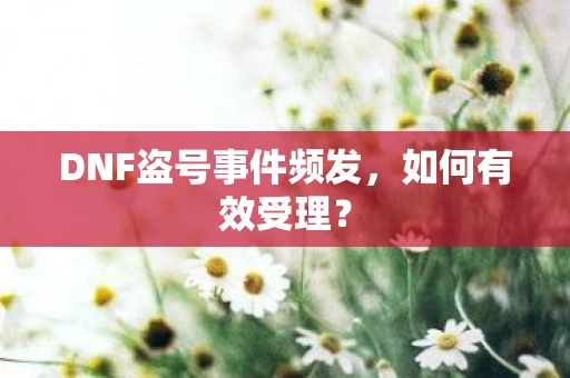 DNF盗号事件频发，如何有效受理？