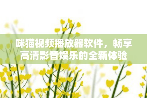 畅享高清影音娱乐的全新体验图片