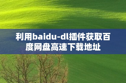 dl插件获取百度网盘高速下载地址图片