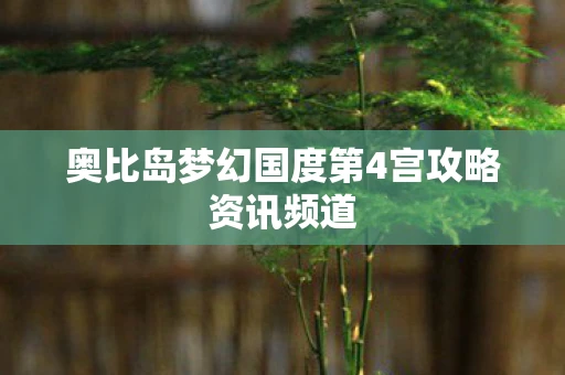 奥比岛梦幻国度第4宫攻略资讯频道