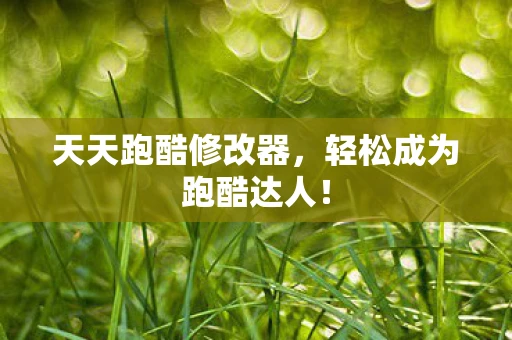 天天跑酷修改器，轻松成为跑酷达人！