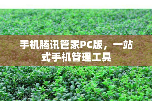 手机腾讯管家PC版，一站式手机管理工具