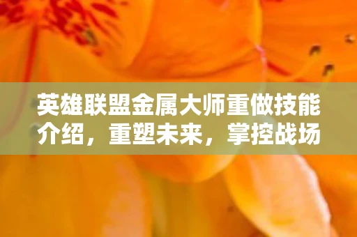 英雄联盟金属大师重做技能介绍，重塑未来，掌控战场