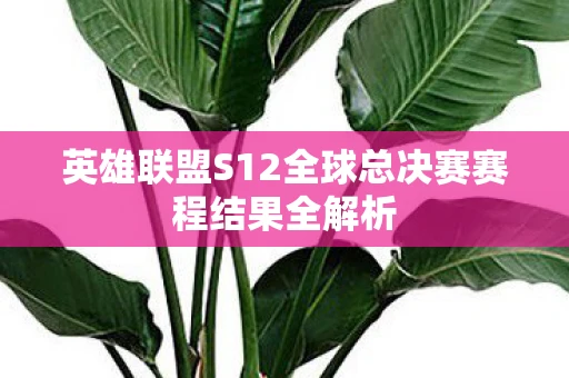 英雄联盟S12全球总决赛赛程结果全解析