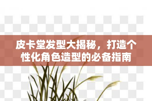 皮卡堂发型大揭秘，打造个性化角色造型的必备指南