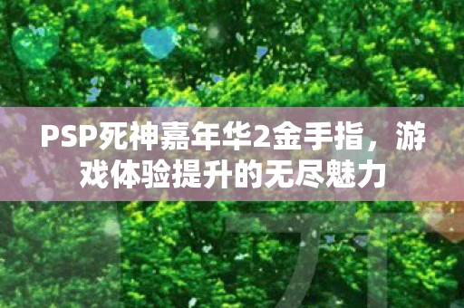 PSP死神嘉年华2金手指，游戏体验提升的无尽魅力