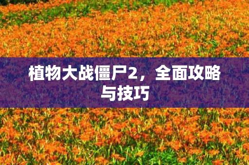植物大战僵尸2，全面攻略与技巧