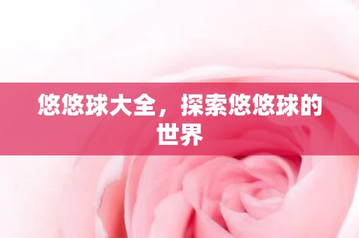 悠悠球大全，探索悠悠球的世界