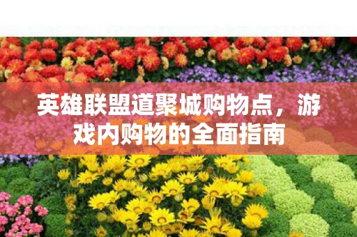 英雄联盟道聚城购物点，游戏内购物的全面指南