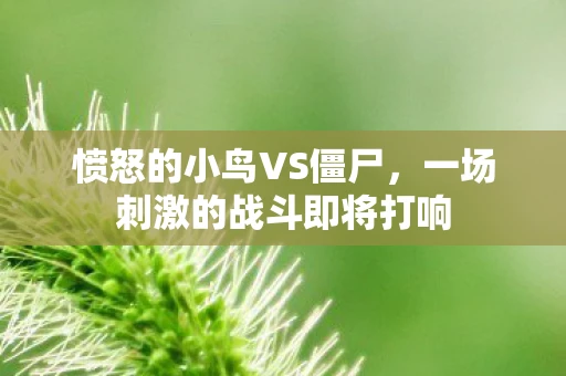 愤怒的小鸟VS僵尸，一场刺激的战斗即将打响