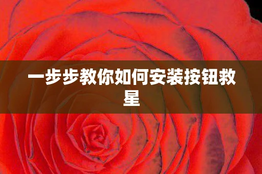 一步步教你如何安装按钮救星