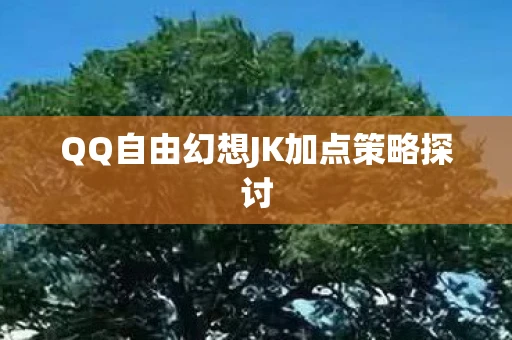 QQ自由幻想JK加点策略探讨