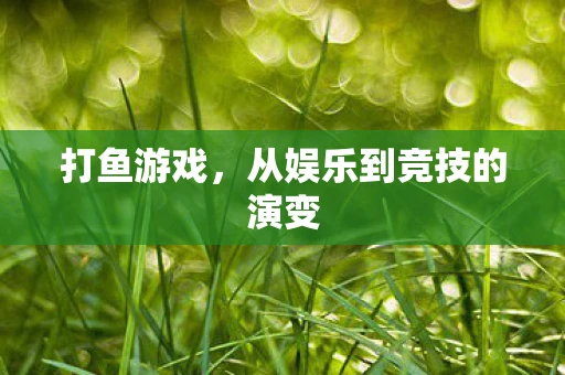 打鱼游戏，从娱乐到竞技的演变