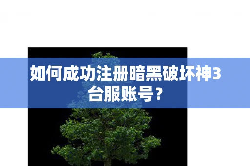 如何成功注册暗黑破坏神3台服账号？