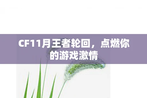 CF11月王者轮回，点燃你的游戏激情