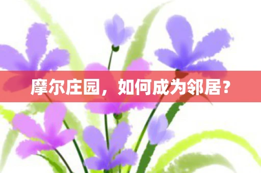 摩尔庄园，如何成为邻居？