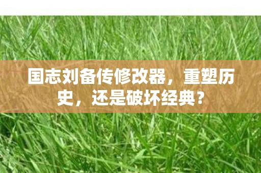 国志刘备传修改器，重塑历史，还是破坏经典？