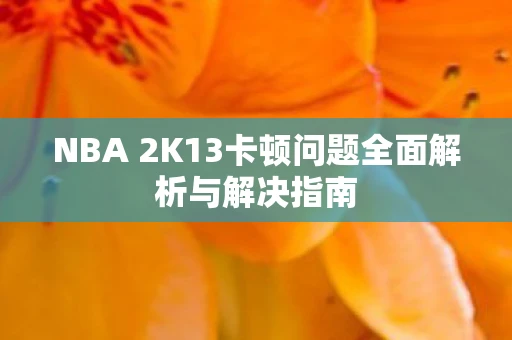 NBA 2K13卡顿问题全面解析与解决指南