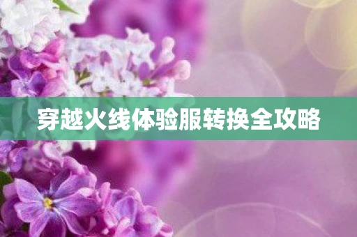 穿越火线体验服转换全攻略