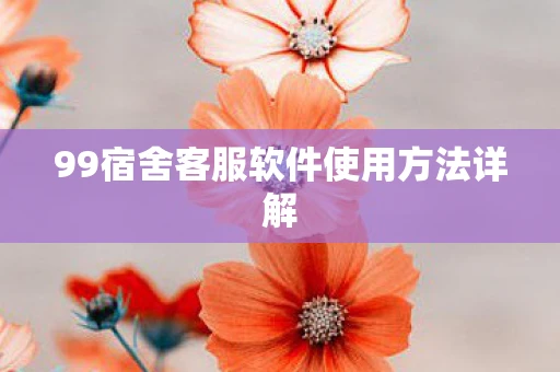 99宿舍客服软件使用方法详解