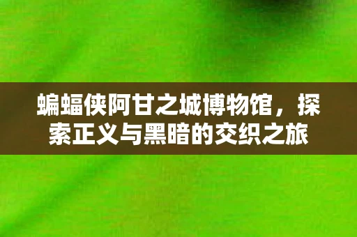 蝙蝠侠阿甘之城博物馆，探索正义与黑暗的交织之旅