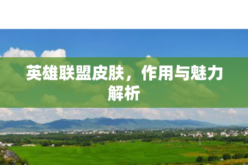 英雄联盟皮肤，作用与魅力解析