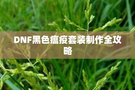 DNF黑色瘟疫套装制作全攻略