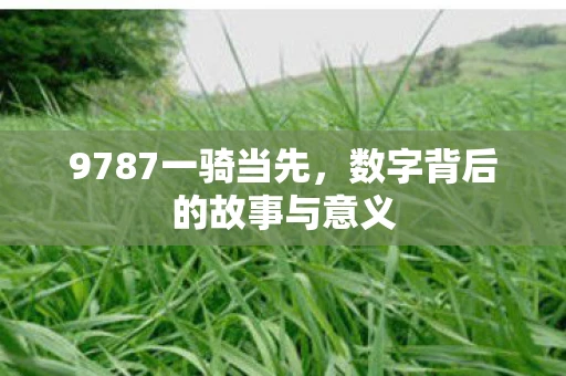 9787一骑当先，数字背后的故事与意义