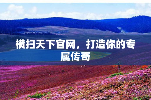 横扫天下官网，打造你的专属传奇