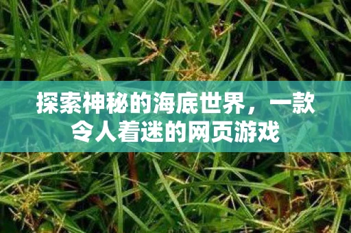探索神秘的海底世界，一款令人着迷的网页游戏