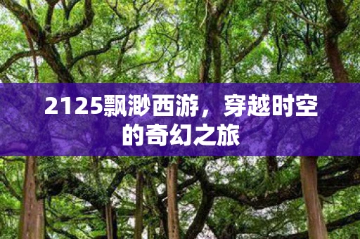 2125飘渺西游，穿越时空的奇幻之旅