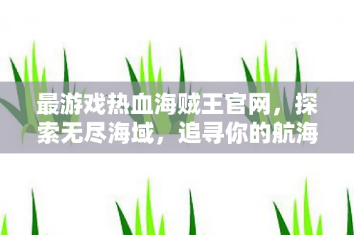 最游戏热血海贼王官网，探索无尽海域，追寻你的航海梦