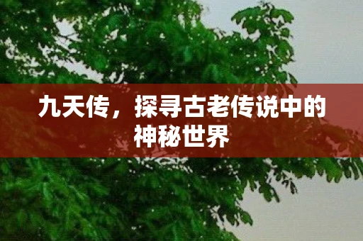 九天传，探寻古老传说中的神秘世界