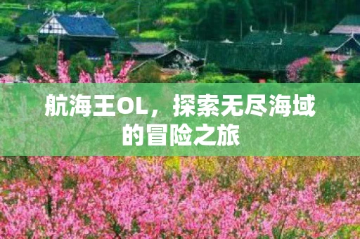 航海王OL，探索无尽海域的冒险之旅