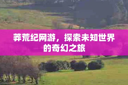 莽荒纪网游，探索未知世界的奇幻之旅