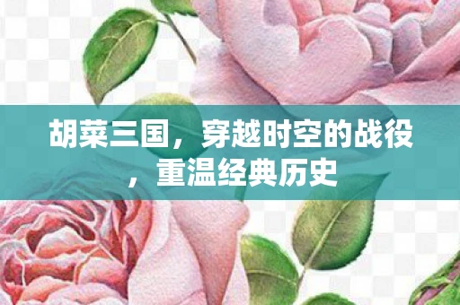 胡菜三国，穿越时空的战役，重温经典历史