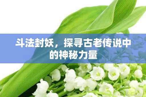 斗法封妖，探寻古老传说中的神秘力量