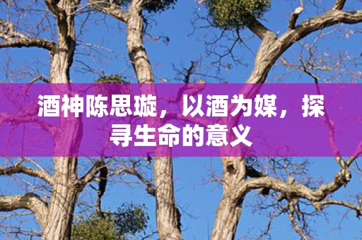 酒神陈思璇，以酒为媒，探寻生命的意义