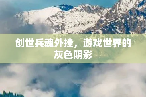 创世兵魂外挂，游戏世界的灰色阴影