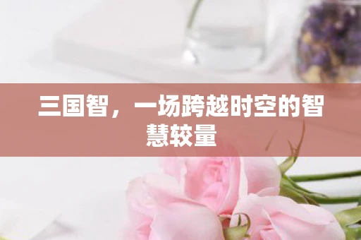 三国智，一场跨越时空的智慧较量