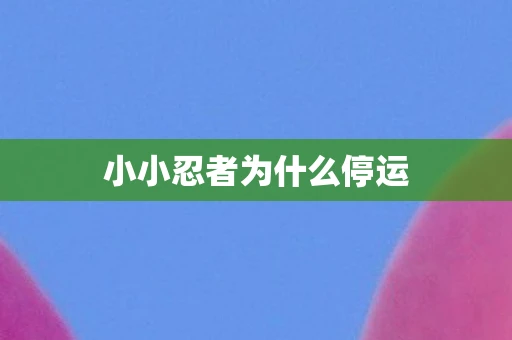小小忍者为什么停运