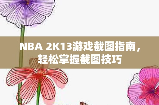 NBA 2K13游戏截图指南图片