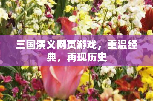 三国演义网页游戏，重温经典，再现历史